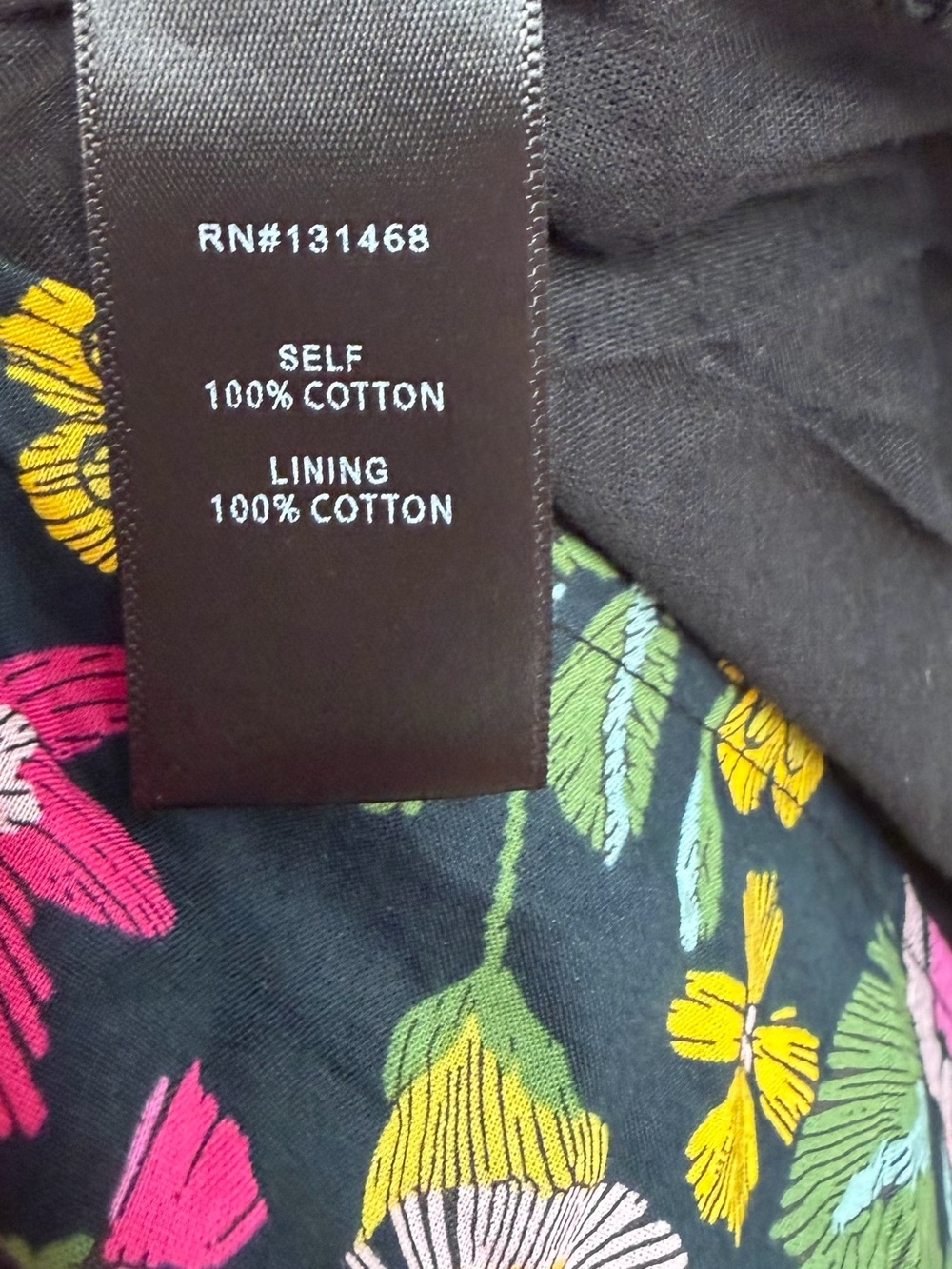 Fate Black Floral Dress with Pink and Yellow Blooms - Picture 5 of 5